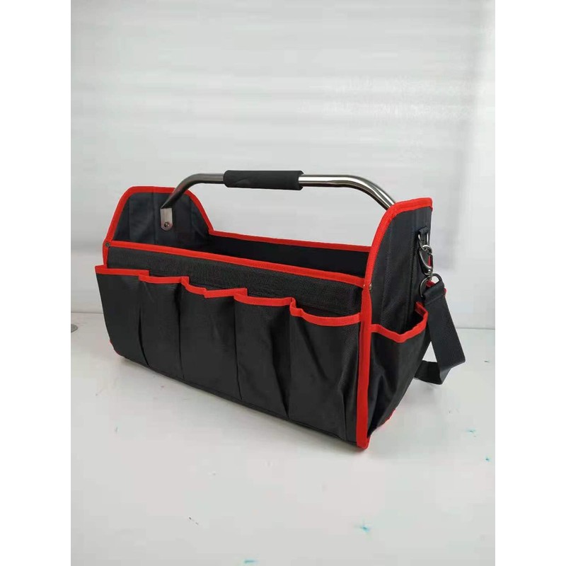 19"Open Tool Tote Collapsible bag with Shoulder Strap Portable Waterproof