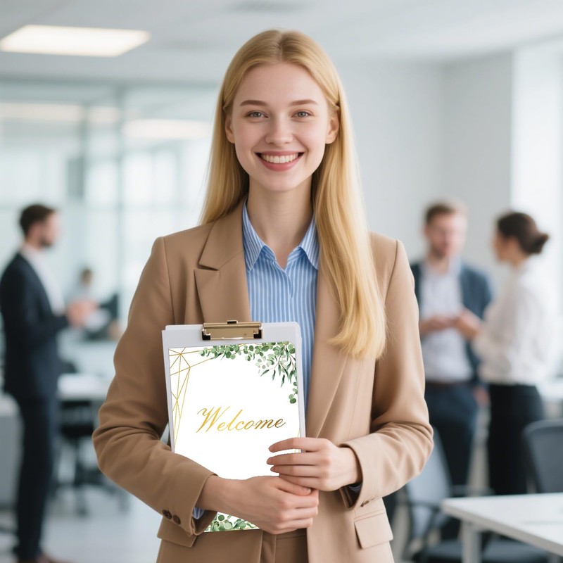 Gold Foil 6x9 Inch Welcome Documents File Folders with Two