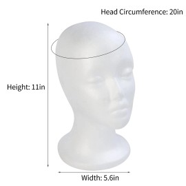 Balabala 3 Pcs Foam Wig Head, Female Styrofoam Mannequin Hairpieces Stand Holder Cosme...