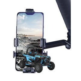 ZIDIYORUO UTV Phone Mount for 1.75"-2" Roll Cage | Aluminium Alloy Holder for Polaris RZR Can Am | Compatible with 4.7"-6.8" Smart Devices | Secure Attachment to UTV/SXS Roll Bar.