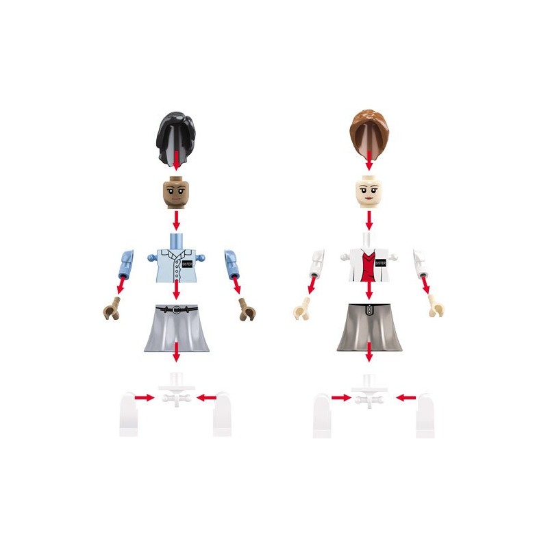 Brick'Em Young LDS Sister Missionary Figurine Set