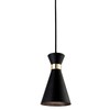 Firstlight Ohio Pendant, Black with Brass