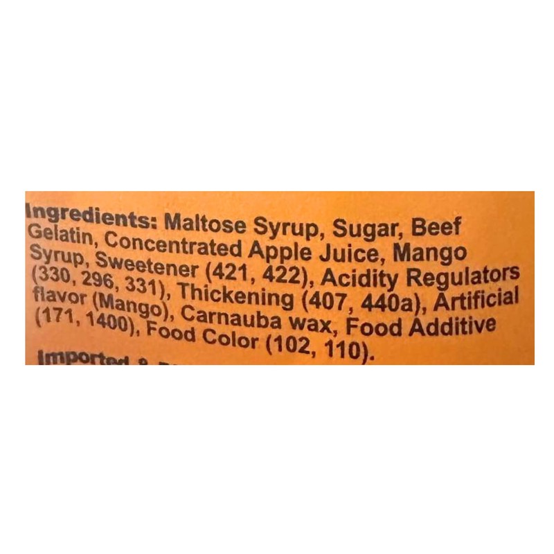 Juicy Jelly Peeled Gummy Mango 120g - 2 Pack 93009002277566-9309002277566