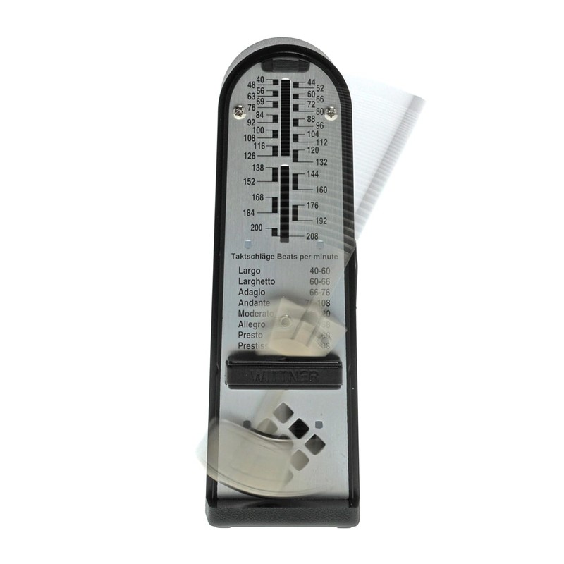 Wittner Taktell Piccolino 890161 Mechanical Metronome Black with Keepdrum Microfibre