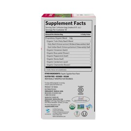 Organic India Tulsi Cinnamon Rose Herbal Tea - Stress Relieving & Mystical, Immune Support, Gluten-Free, USDA Certified Organic, Supports Sugar Metabolism, Caffeine-Free - 18 Infusion Bags, 6 Pack