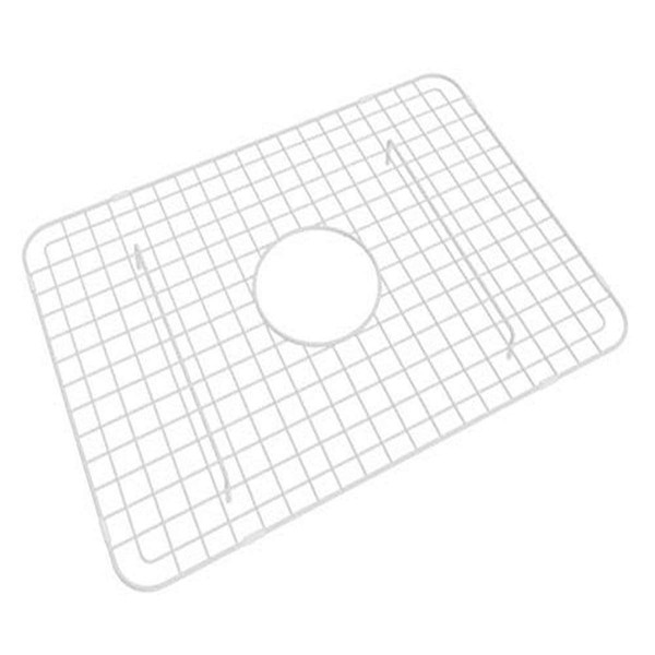 Rohl WSG2418WH 14-9/16-Inch by 20-7/16-Inch Wire Sink Grid for RC2418 Kitchen Sinks in White Abcite Vinyl