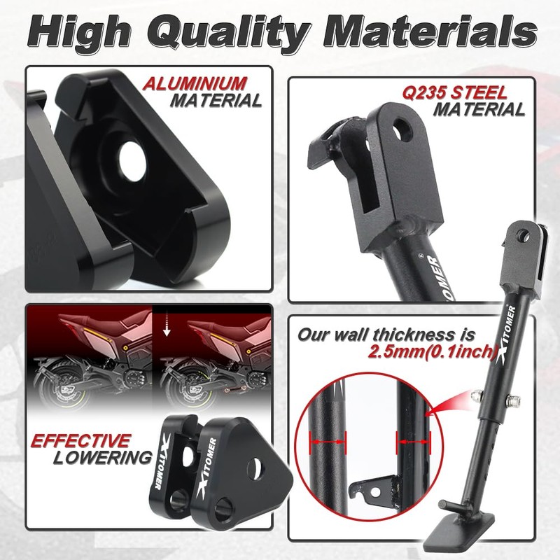 Xitomer 1.5'' Lowering Links + 2.5" Adjustable Kickstand Compatible with