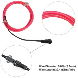 Ourbest 5in1 Neon Strip Light Wire Kit, EL Wire Neon Lights Kit El Wire Pack for Cosplay Dress Handcraft Cosplay Party Decoration 3Mode Stay/Slow/Fast Flash(15Ft 5Pack 3Ft 5 Multi-Color)