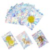 100 pcs Resealable Holographic Self Sealing Bags with Zip 4x6inch