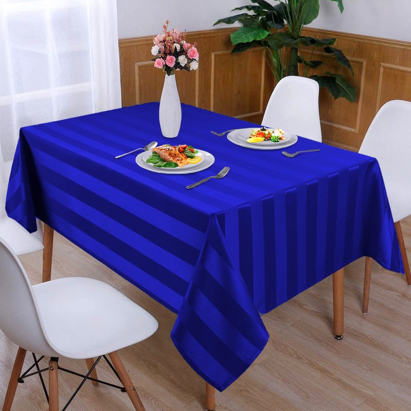 Adalex Global TableCover Waterproof Spillproof Striped Square Rectangle Tablecloth Table