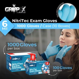 London Labs Nitritec Gloves 4 Mil Disposable Latex Free & Powder Free (Small, 100 Count)