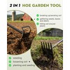 Garden Hoe, 60 Inch Adjustable 2-in-1 Hoe Garden Tool, Sharp