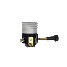 Creative Hobbies Black Lamp Socket Knob with 1/2" Brass Extenders | 6 Pack