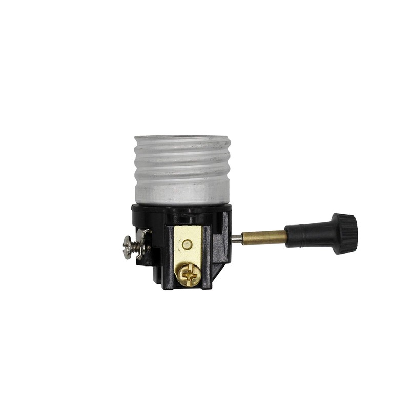 Creative Hobbies Black Lamp Socket Knob with 1/2" Brass Extenders