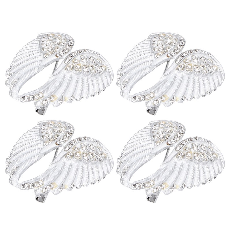 4Pcs Brooch Pin Diamond Angel Wing Pattern Cute Fashion Lapel