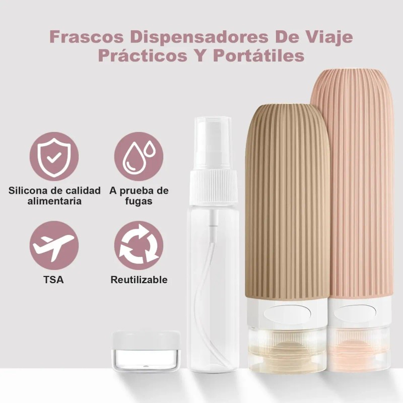 16 Piece Botellas De Viaje,botella De Viaje De Silicona