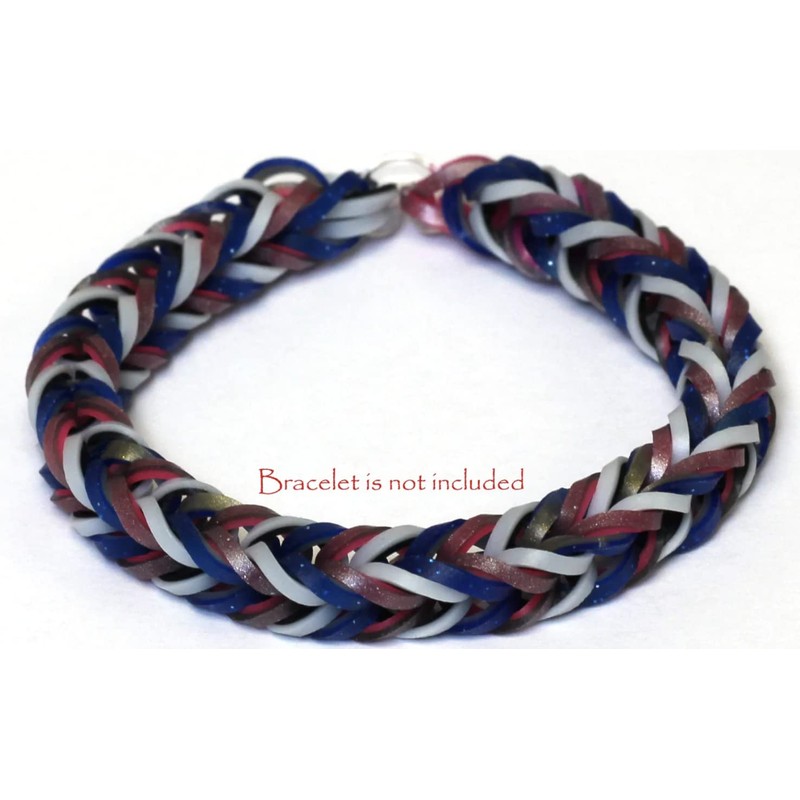 Rainbow Loom Dual Layer Bands, Zebra Stripe