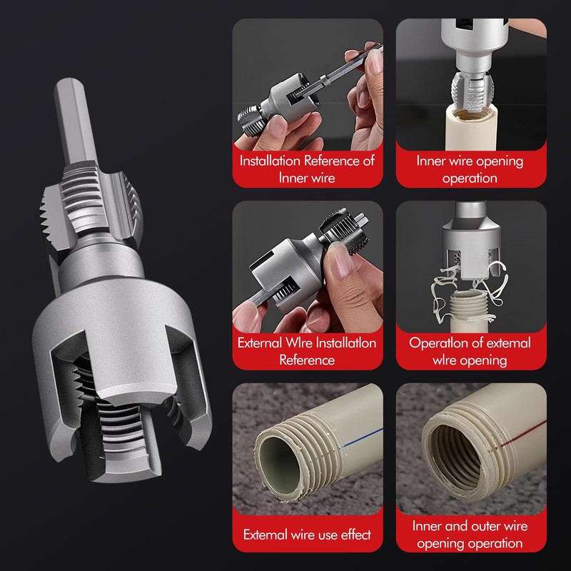 3/4'' (DN20) Pipe Threading Tool for PVC – Internal and