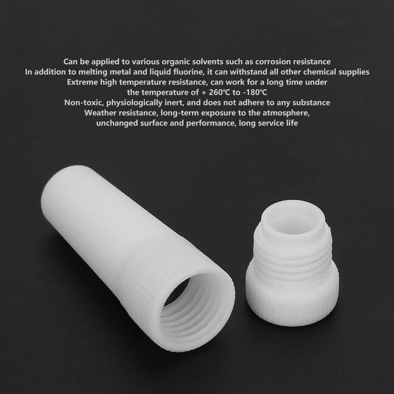 Natudeco 2PCS Ptfe Stopper Plug High Temperature Resistance Teflon Lab