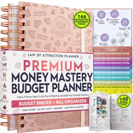 Budget Planner & Bill Organizer - A 12 Monthly Planner Journey to Financial Freedom, Undated Budget Book, Budget Organizer and Budget Planner with Cash Envelopes