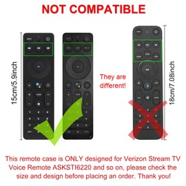Luminous Green Remote Case for Verizon Stream TV Box Voice Remote Control ASK-STI6220 Shockproof, Washable, Skin-Friendly, Anti-Lost with Loop (Glow in Dark Green)