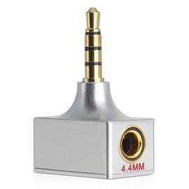 okcsc AD4T Converter Plug for Earphones and Headphones, 0.14 inch (3.5 mm) Pro (Male) to 4.4 mm (Female) Equipped with Sound Quality Mode Function, Balance Replacement, Compatible with Players,