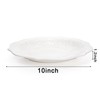 SOUJOY Set of 6 Porcelain Dinner Plate, 10'' Embossed Salad
