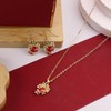 LKingel Christmas Necklace Earrings Set for Women Rhinestone Christmas Tree