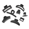 8PCS Black Hair Clips, Large Claw Clips for Thick Curly