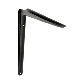 Amig - Shelf Bracket Stainless Steel Model 6 | Metal Bracket for Shelves | Shelf Bracket | Colour: Black | Dimensions: 300 x 250 mm | Recommended Max Weight: 30 kg