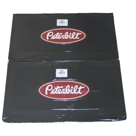 Peterbilt Motors 24" x 14" x 1/4" Battery Box MF0011P-FG Rubber Black Semi Truck Mud Flaps-Set of 2 with Bolt Kit