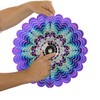 VP Home Floral Burst Mandala Kinetic 3D Metal Outdoor Garden