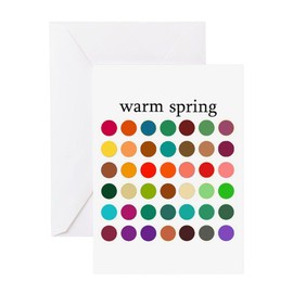 CafePress Color Analysis Card Warm Spring Folded Greeting Card Matte
