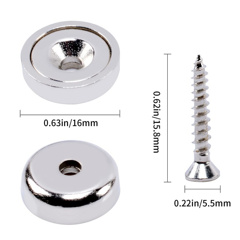 12Pcs Super Strong Neodymium Magnet with Holes, Ring Rare Earth