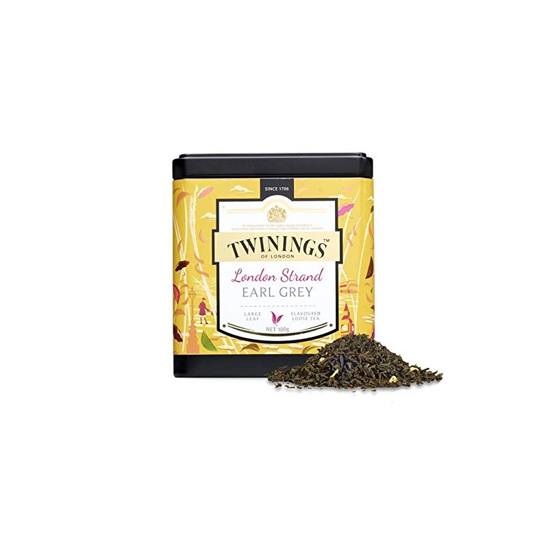 Twinings London Strand Earl Grey Loose Leaf Black Tea, 100g