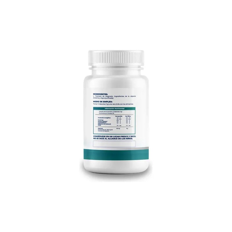 Magnesio Treonato 1000mg Cápsulas Sabor Alta Absorción Unidades