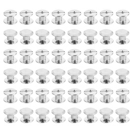 PATIKIL M5x4mm Chicago Screws, 100 Sets Chicago Screws Phillips Binding Post Screw Bolts Leather Rivets Brass Fasteners Connectors Steel for Leather Belt Scrapbook Photo Albums, Silvery