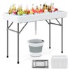 KOTEK Folding Ice Cooler Table, 4 FT Portable Ice Table