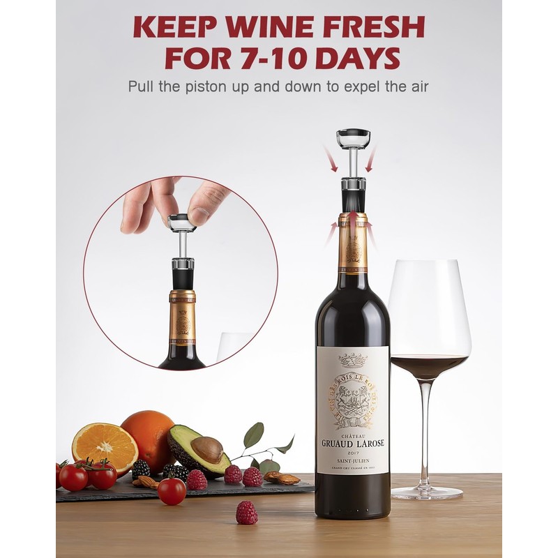 PENTASPI Electric Wine Opener Set, 4 in 1 Electric Wine