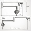 Fransiton Brushed Nickel Pot Filler, Pot Filler Faucet Wall Mount,