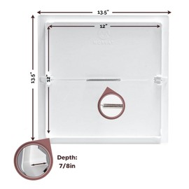 Morvat Spring Access Panel 12x12 Inch for Ceiling & Drywall, Heavy-Duty Durable ABS Plastic & Easy Install Access Box, Wall Hole Cover Plate for Plumbing & Electrical Cables & Wiring, White, 4 Pack