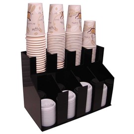 Vertical Coffee Cup and Lid Dispenser Station (4 wide, 2 deep)(10114)