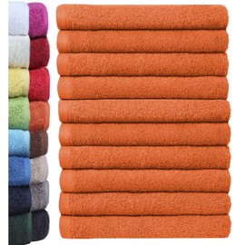 NatureMark Pack of 10 Face Cloths 100 % Cotton Terry Cloth Soap Cloths Size 30 x 30 cm Terry Cloth Flannels in Pack of 10