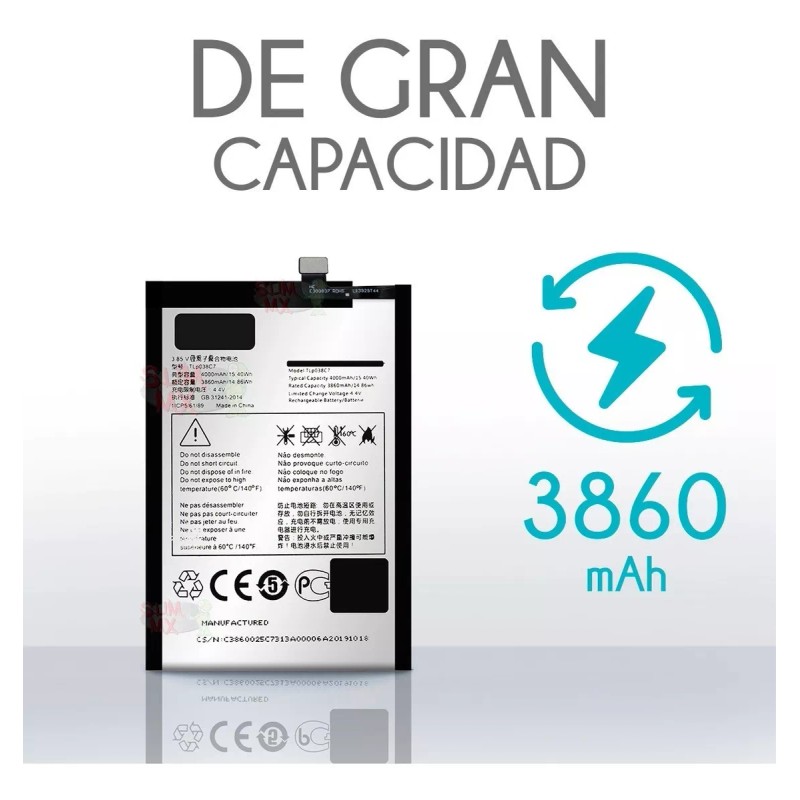 Slim Company Bateria Para Alcatel 5v 5060 3x 2019 5048a