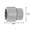 Tone Socket (12 Angles) HP6D-38 Drive Angle 19.0 mm (3/4")