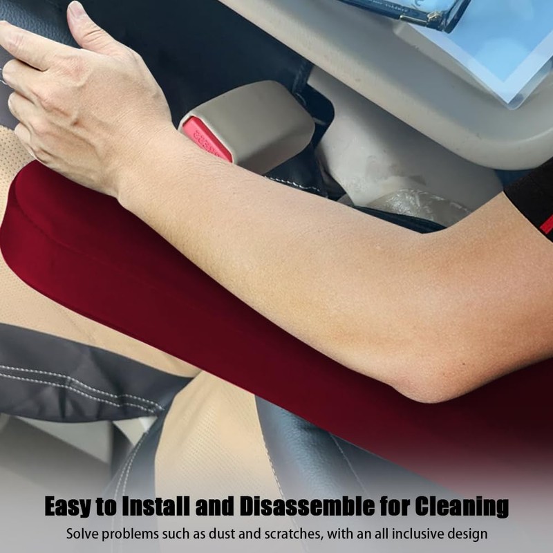 2PC Car Front Seat Armrest Covers,Universal Size Seat Arm Rest