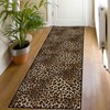 Aukib Leopard Rug 2x6 Runner Rug Washable Kitchen Runner Non-Slip