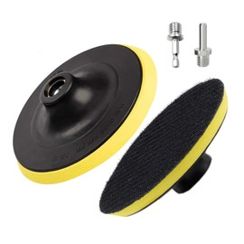 Secwell Pack of 2 Polishing Pads 150 mm Velcro Pad with Velcro M14 Polishing Pad Adapter for Angle Grinder/Drill