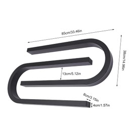 GDAE10 2PCS Metal Nail Polish Rack, Nail Polish Organizer,Wall Mounted Nail Polish Holder Display Rack,Wall Storage Shelf for Salon Shop (Black)