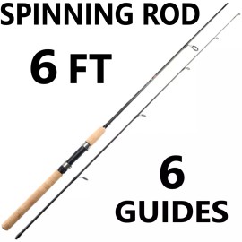 PECHE Fishing Spinning Rod Carbon Fiber Portable Medium Fast Lightweight 6f 7f 8f 9f - 6FT